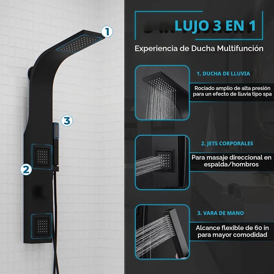 Juego de ducha de doble funcional
